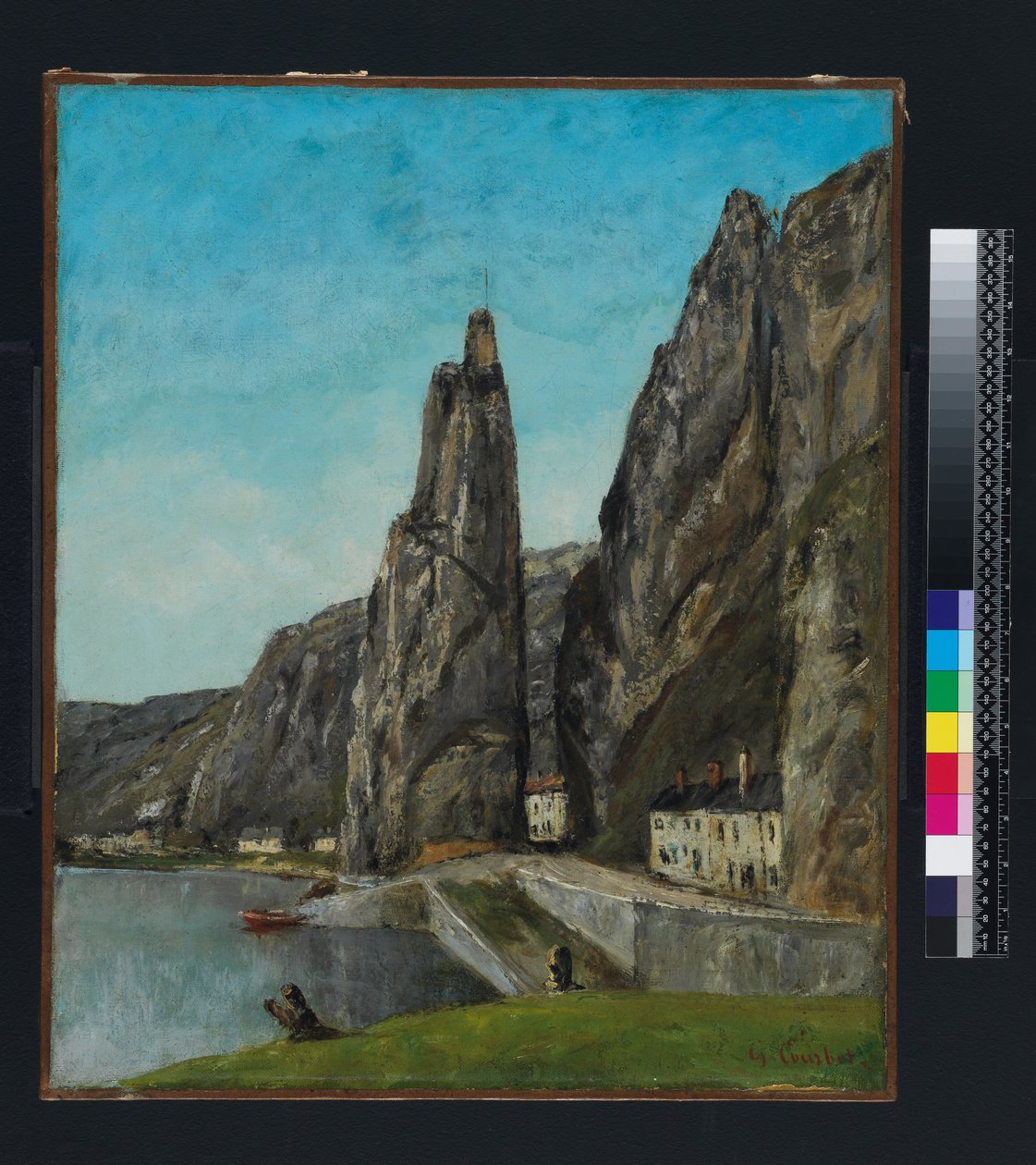 The Rock at Bayard, Dinant, Belgium, 1856 körül alkotó: Gustave Courbet