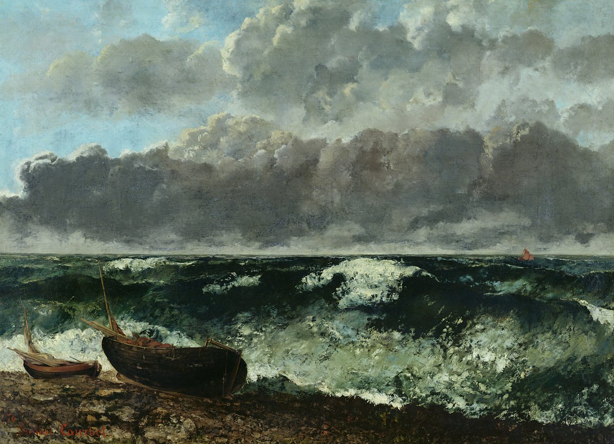 A viharos tenger vagy a hullám, 1870 alkotó: Gustave Courbet