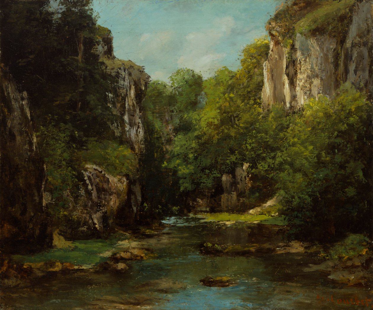 A Fekete -kút patakja alkotó: Gustave Courbet