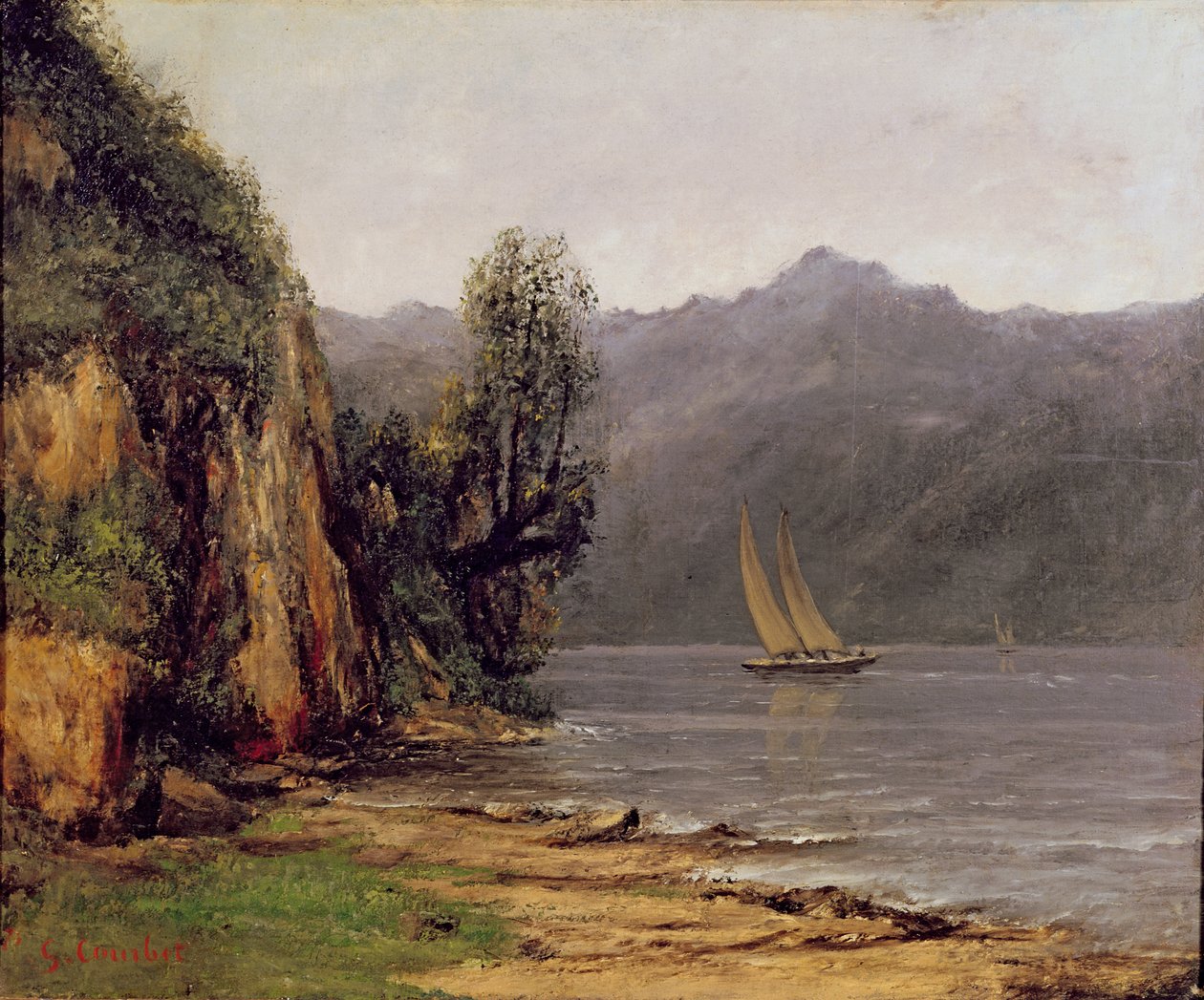 Kilátás a Leman-tóra, 1873-77 körül alkotó: Gustave Courbet