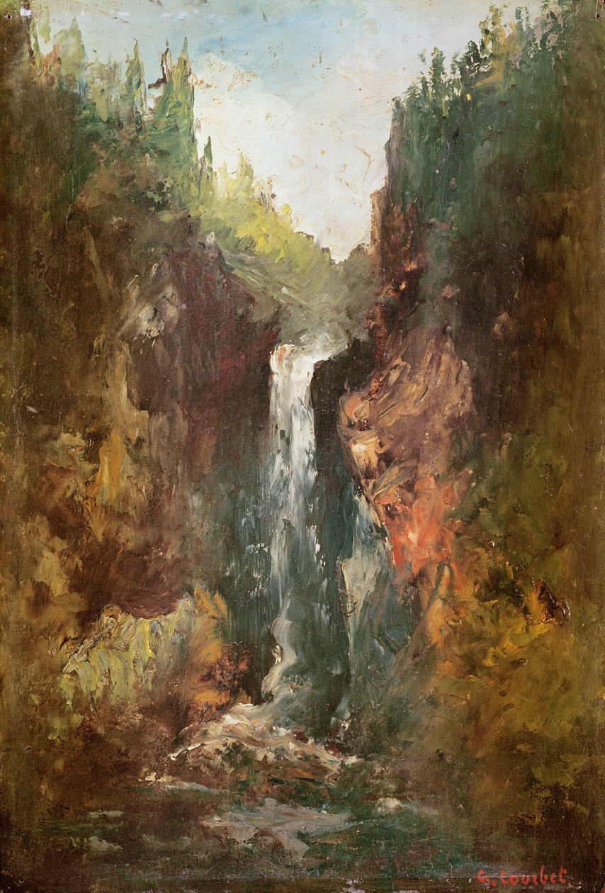 Vízesés (más néven La Chute de Conches), 1873 (olaj, fa) alkotó: Gustave Courbet