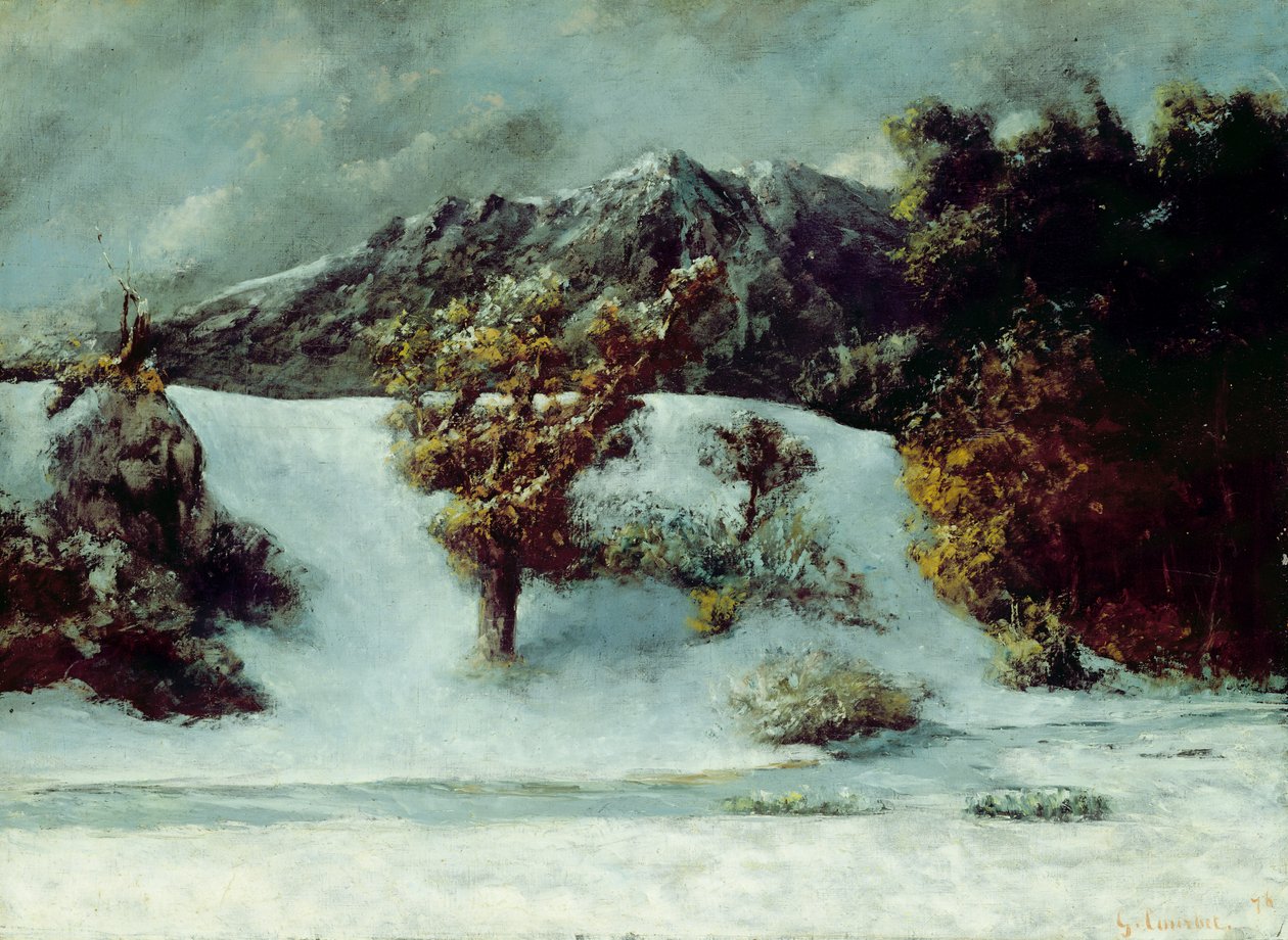 Téli táj a horpadásokkal, 1876 alkotó: Gustave Courbet