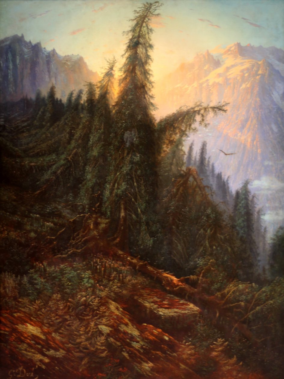 Hegyi táj alkotó: Gustave Dore