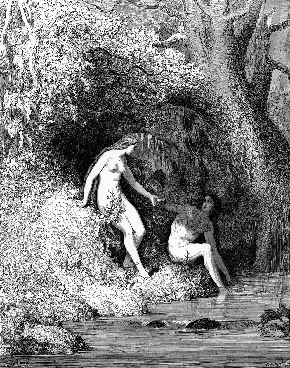 Ádám és Éva - Biblia alkotó: Gustave Dore
