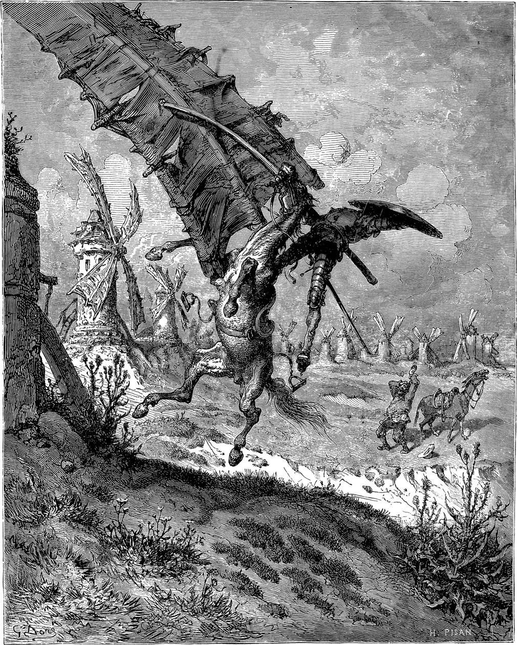 Kalandozás a szélmalmokkal alkotó: Gustave Dore
