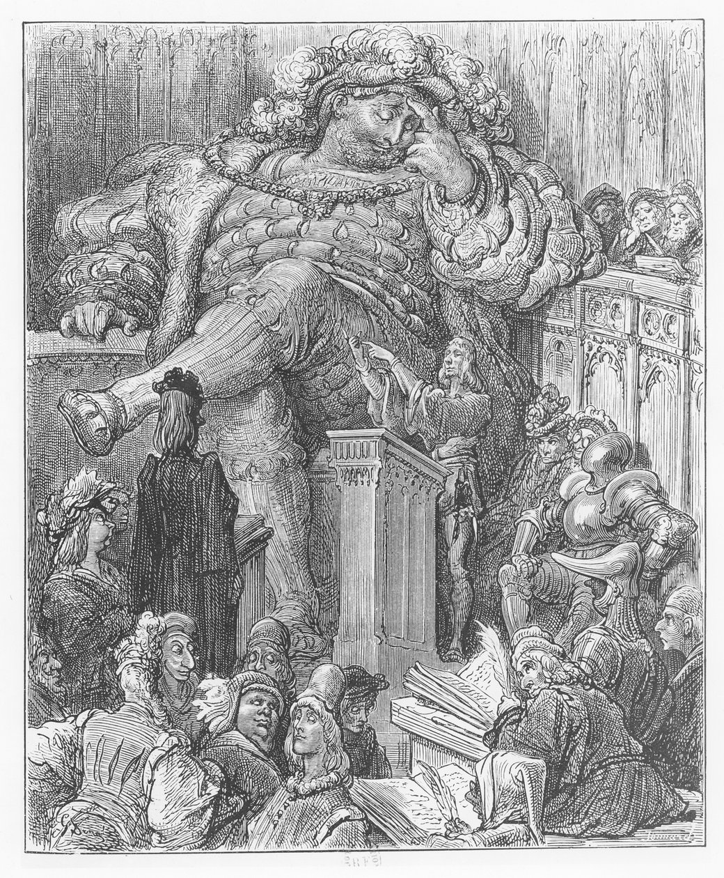 Illusztráció: "Gargantua és Pantagruel", François Rabelais alkotó: Gustave Dore