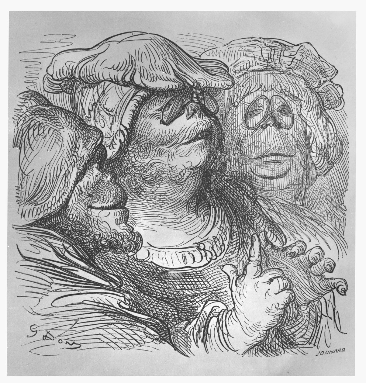 Ennasin sziget lakói, illusztráció a „Gargantua és Pantagruel” című művéből, François Rabelais alkotó: Gustave Dore