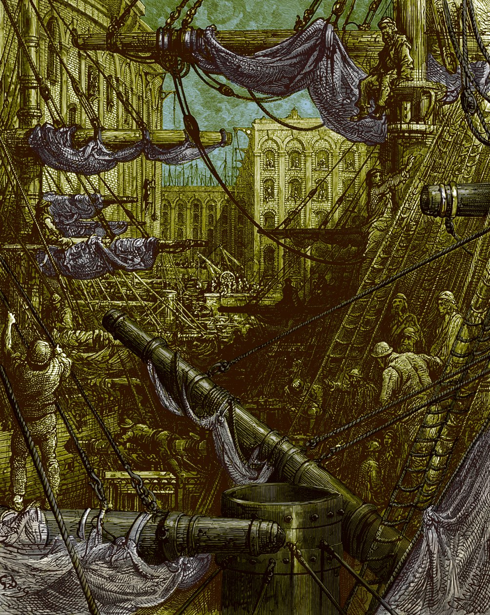 Gustave Doré Inside the Docks alkotó: Gustave Dore