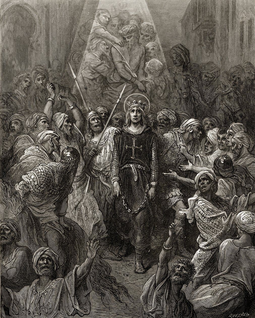 IX. Lajos király (1214-70) egyiptomi fogoly, illusztráció a „Bibliotheque des Croisades”-ből, J-F. Michaud, 1877 alkotó: Gustave Dore