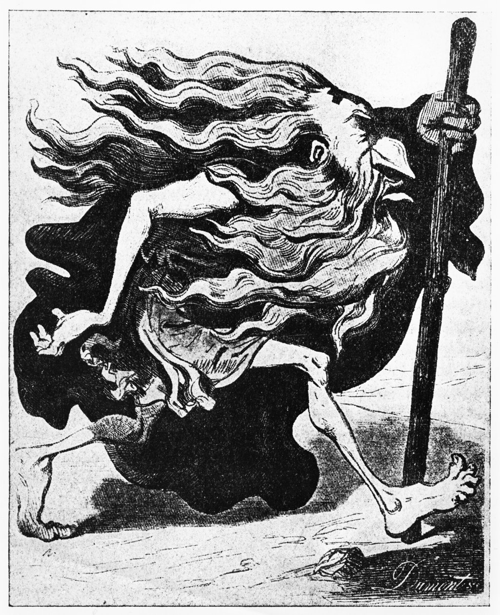 „Le Juif Errant”, karikatúra a „Journal Pour Rire”-ből, 1852. május 22. alkotó: Gustave Dore