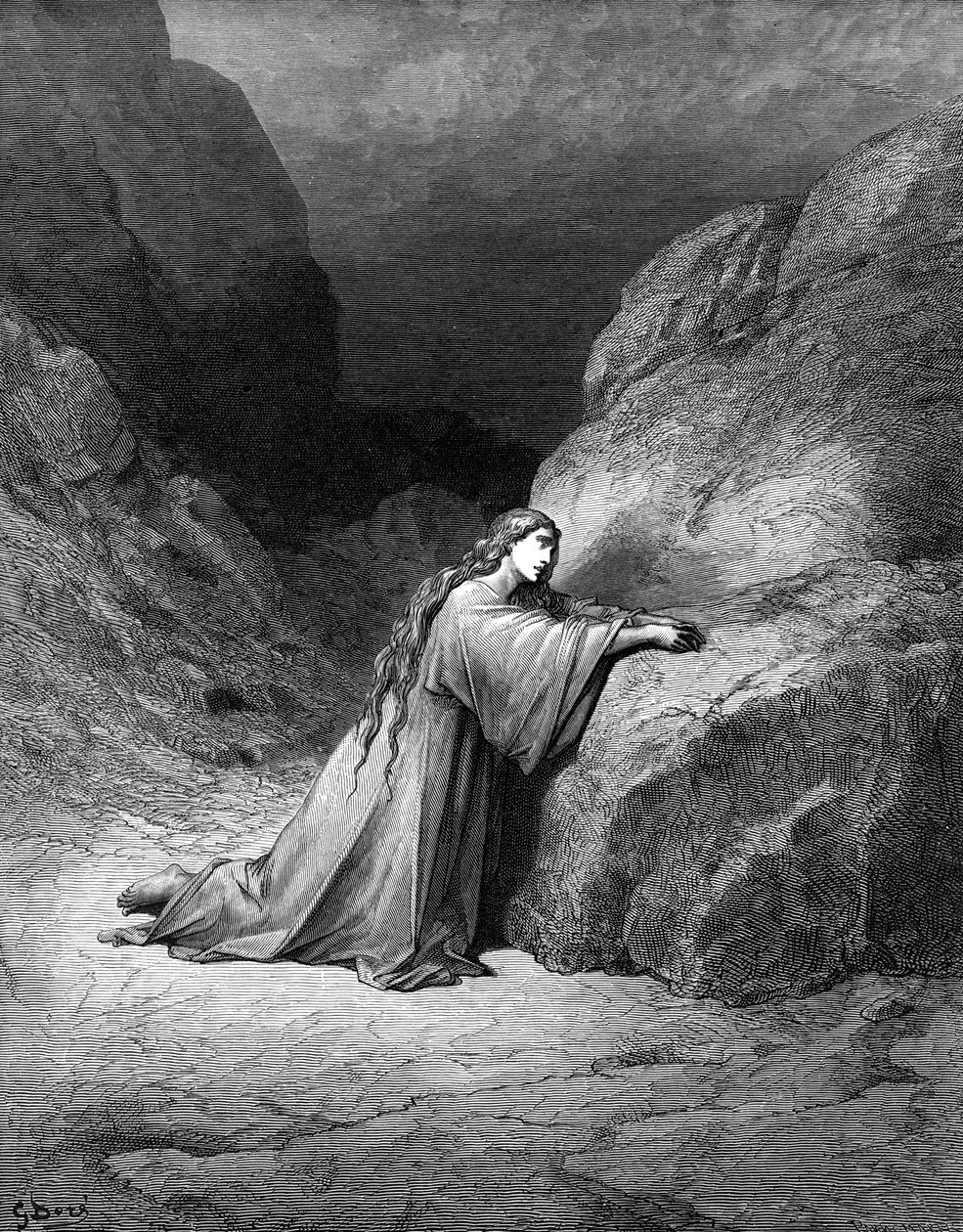 Mária Magdolna, a megtérő bűnös – Biblia alkotó: Gustave Dore