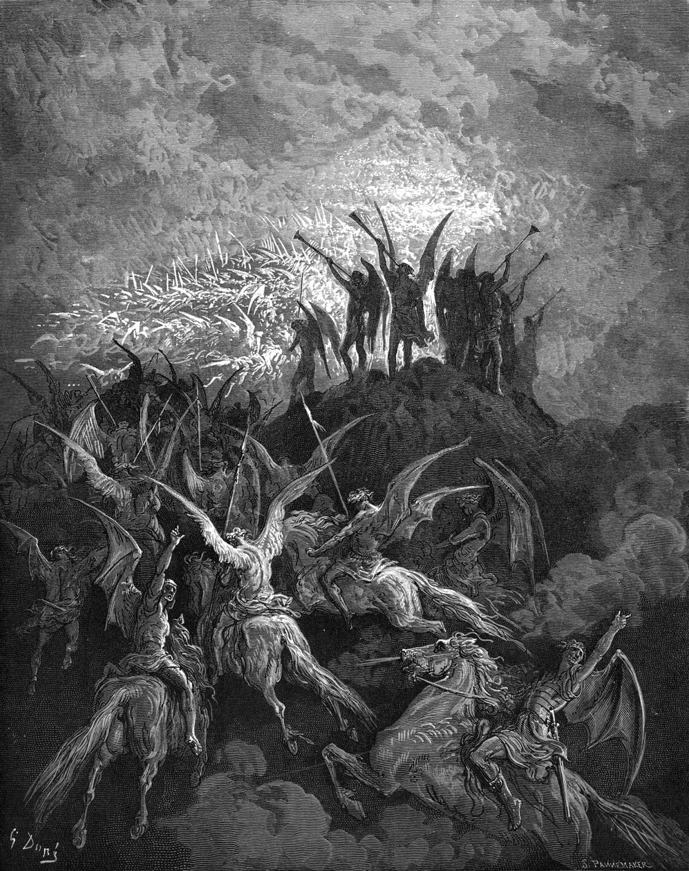 Elveszett Paradicsom: A lázadó angyalok. alkotó: Gustave Dore
