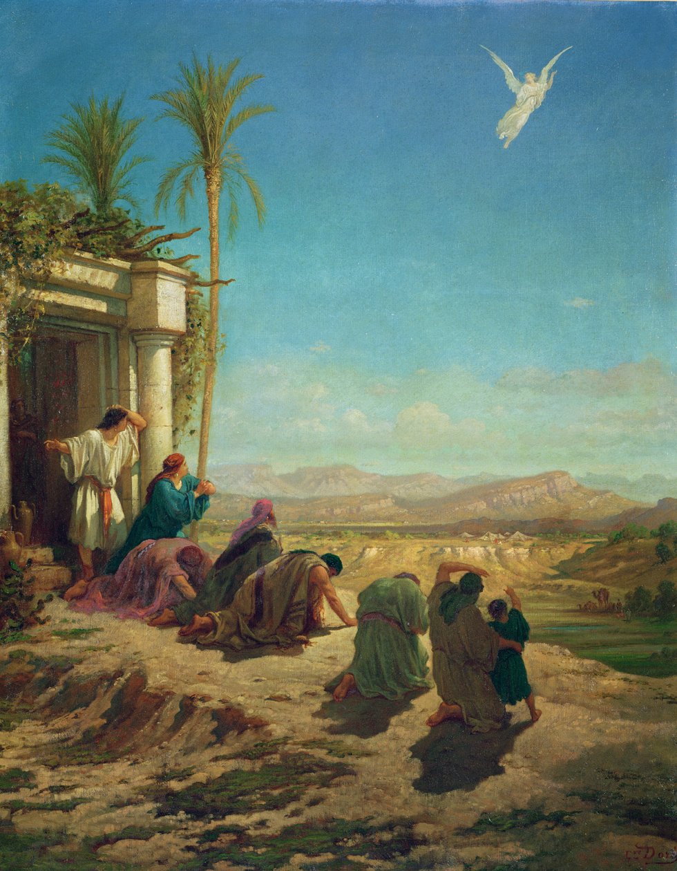 Tóbiás angyala, 1865 körül alkotó: Gustave Dore