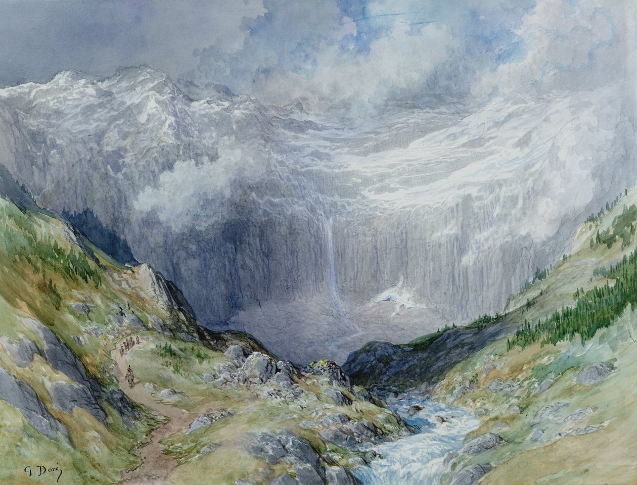 A cirkusz Gavarnie-ban, 1882 alkotó: Gustave Dore