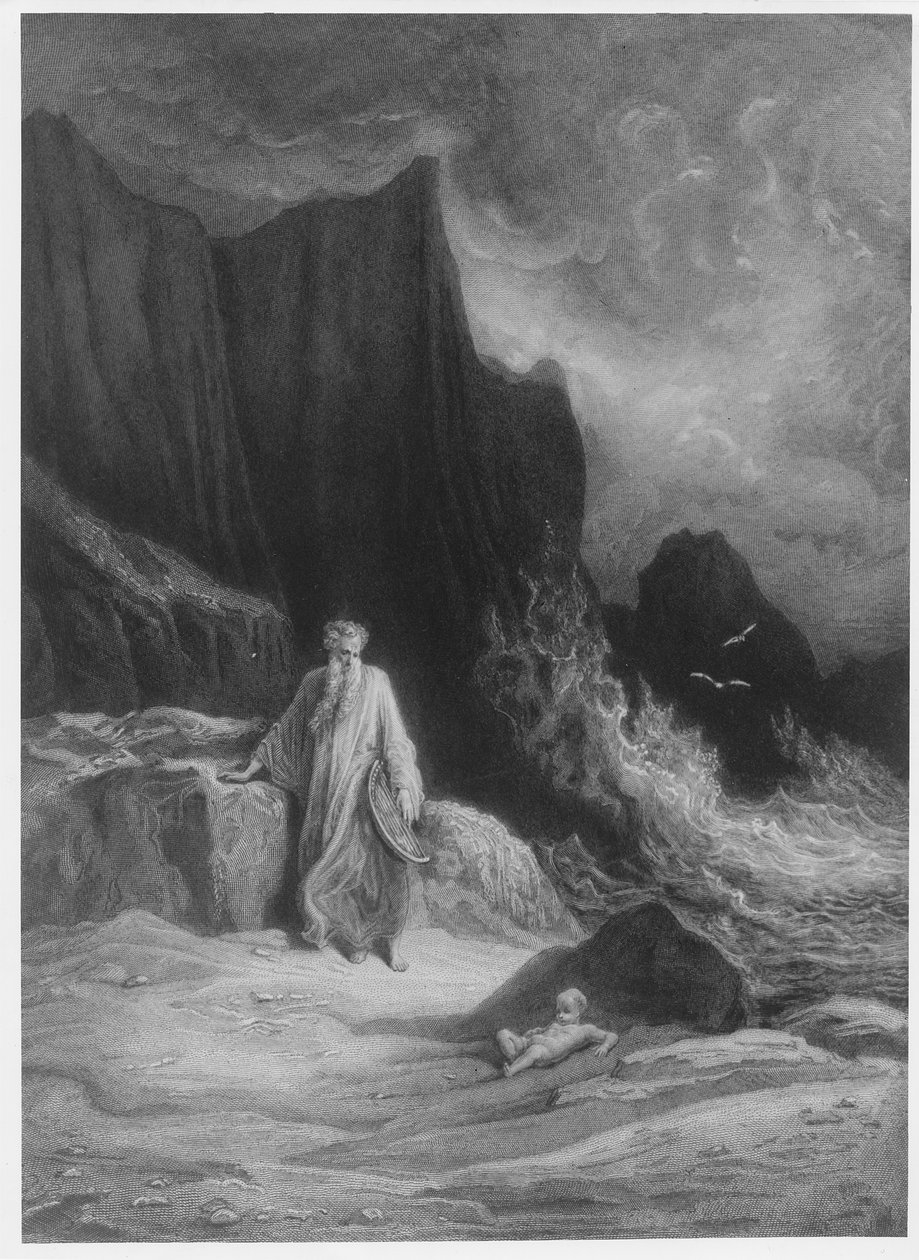 Arthur király megtalálása, illusztráció Alfred Tennyson 