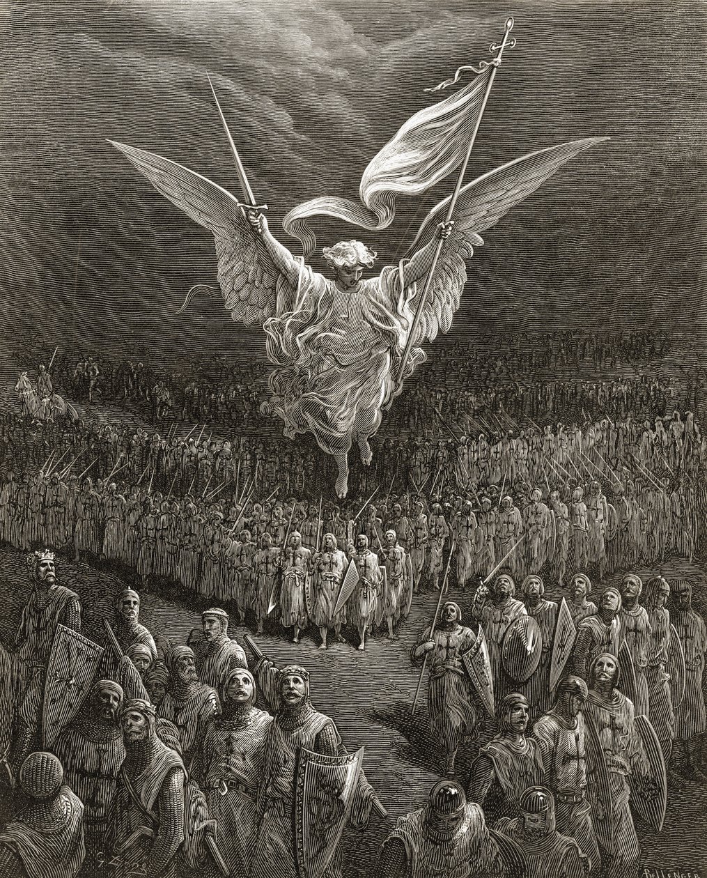 Az út Jeruzsálembe, illusztráció a „Bibliotheque des Croisades”-ből, J-F. Michaud, 1877 alkotó: Gustave Dore