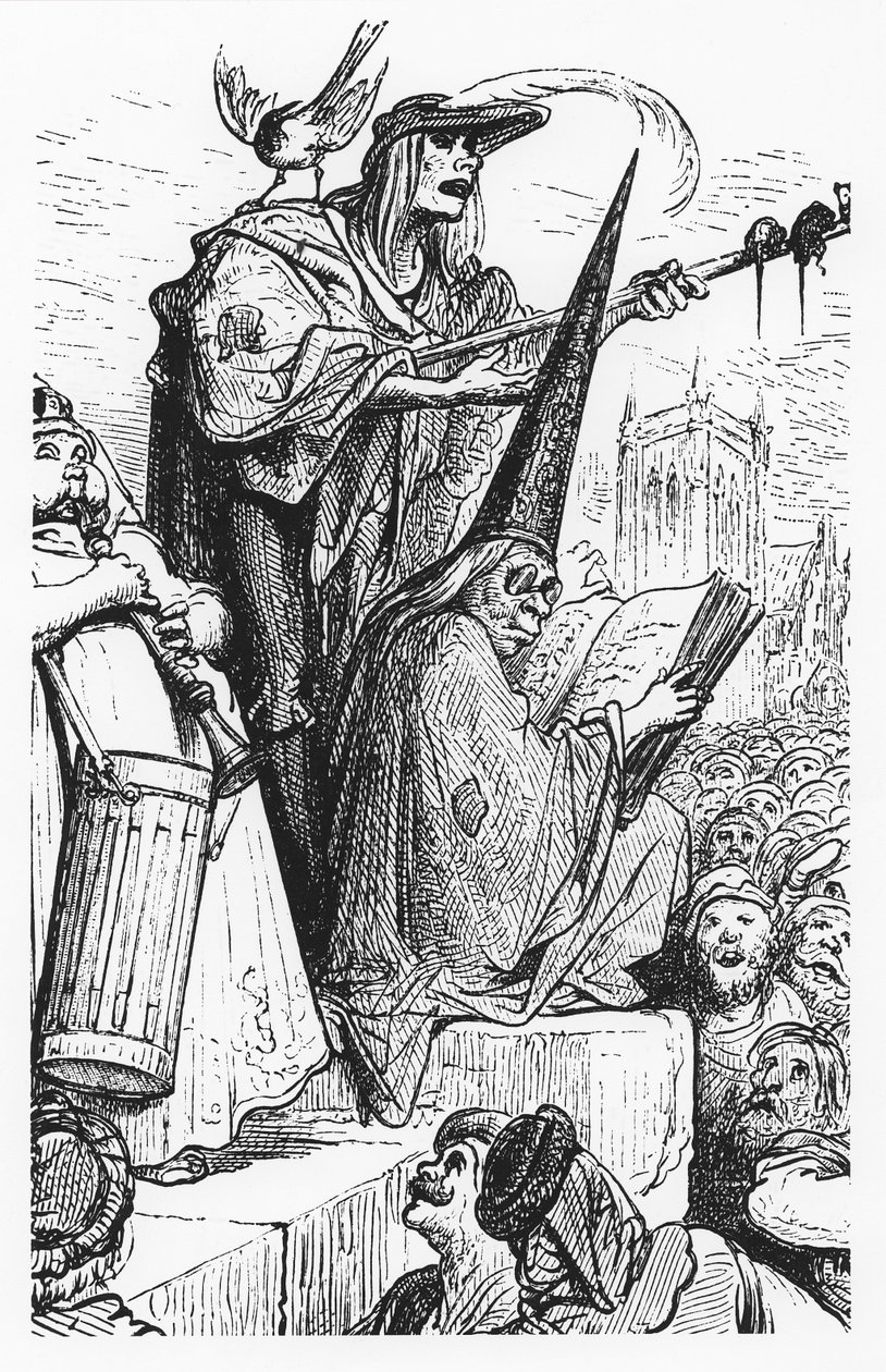 A koldus zenészek, illusztráció François Rabelais "Gargantua és Pantagruel" című művéből. alkotó: Gustave Dore