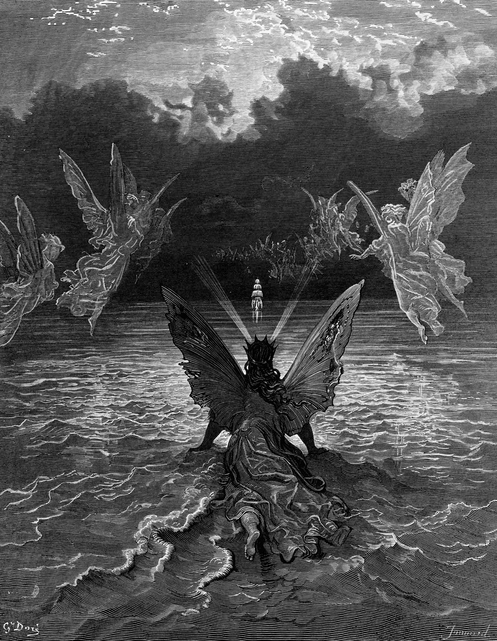 A hajó csodálatos módon továbbhajózik, egy csapat angyali szellemtől mozgatva, jelenet S.T. „Az ősi tengerész vidéke” című művéből. Coleridge, kiadó: Harper und Brothers, New York, 1876 (famérnök). alkotó: Gustave Dore