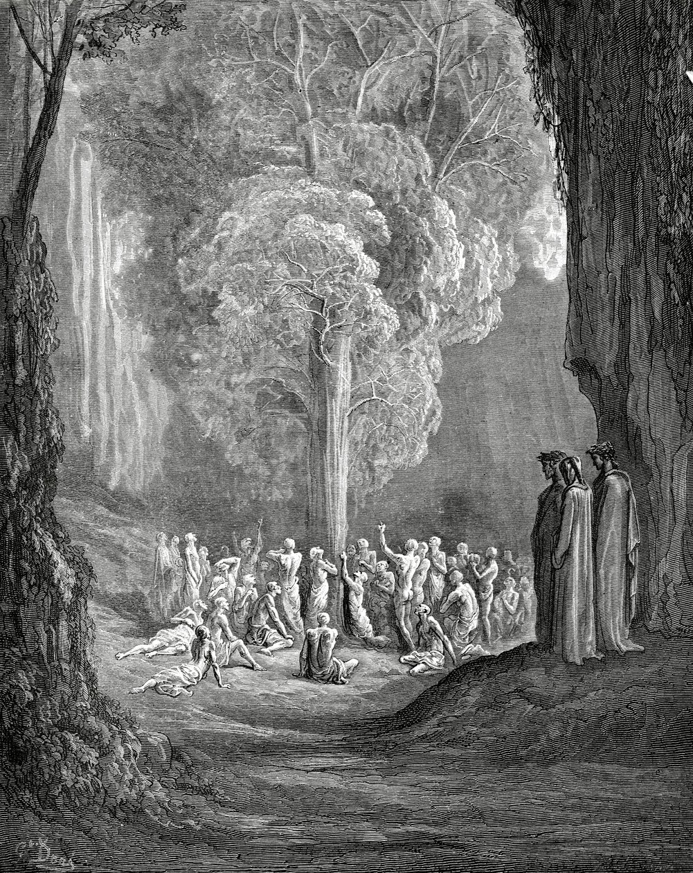 Vergilius megmutatja a fát Danténak, 1880 alkotó: Gustave Dore