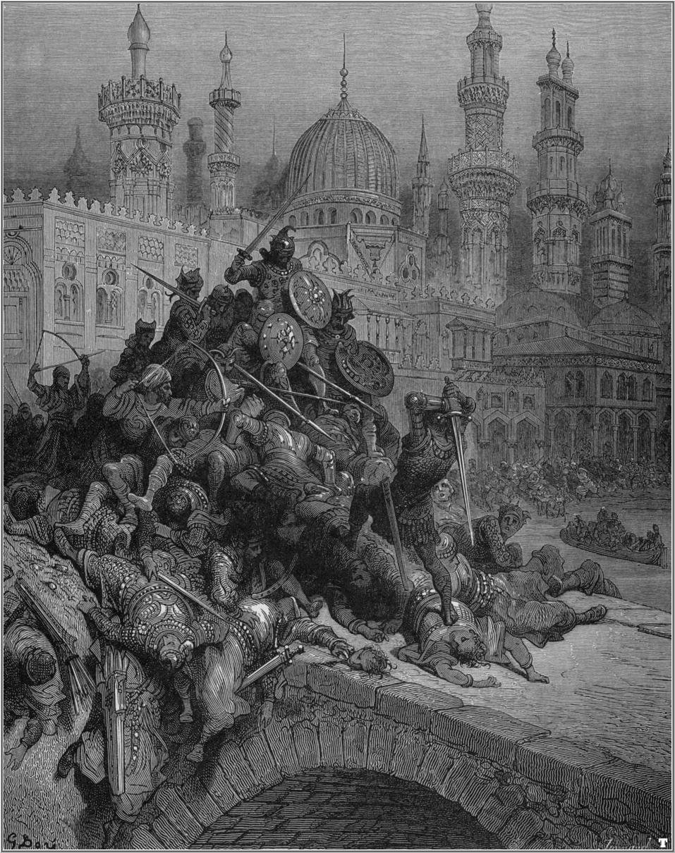 illusztráció Ludovico Ariosto „Orlando Furioso” című művéhez. alkotó: Gustave Dore