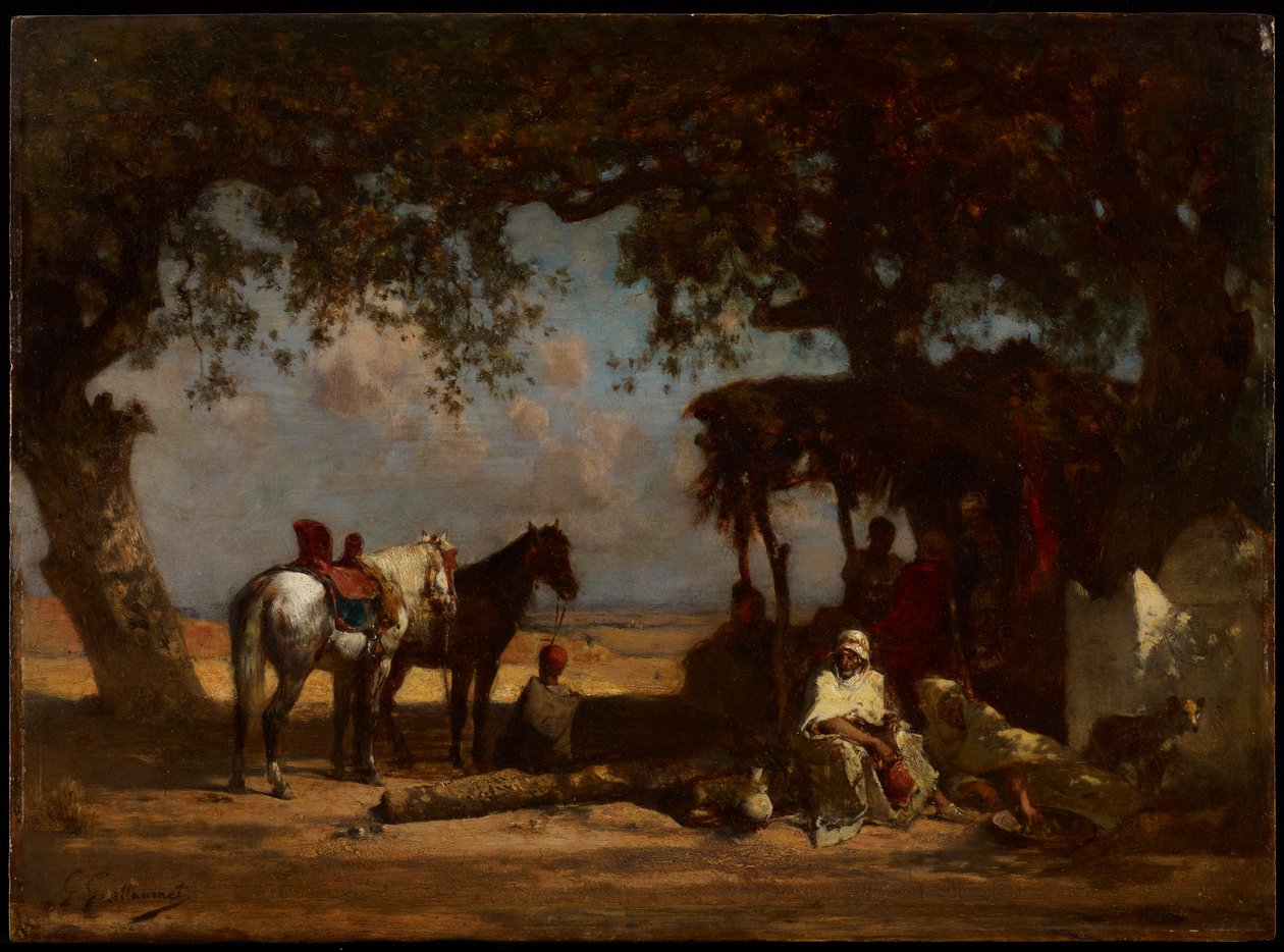 Egy arab tábor, 1880 körül alkotó: Gustave Guillaumet