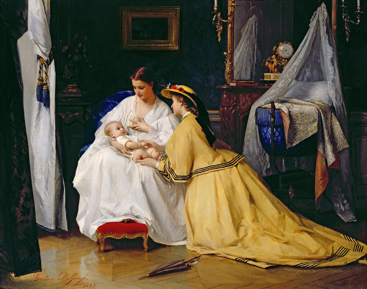 Először született, 1863 alkotó: Gustave Léonard de Jonghe