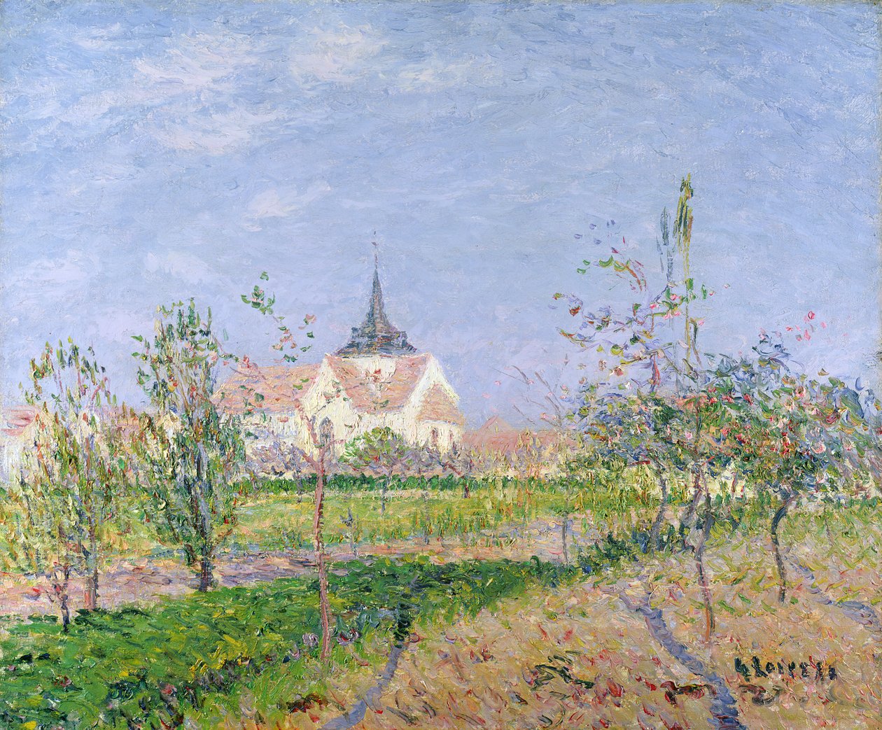 A Vaudreuil-i templom, 1905 körül alkotó: Gustave Loiseau