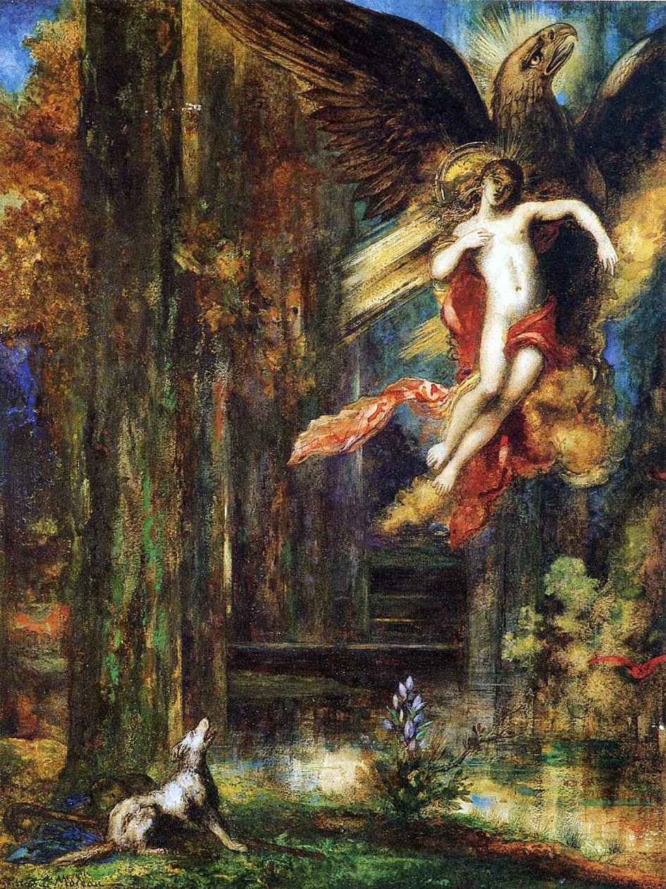 Ganymedes, 1886 (wc és gouache papíron) alkotó: Gustave Moreau