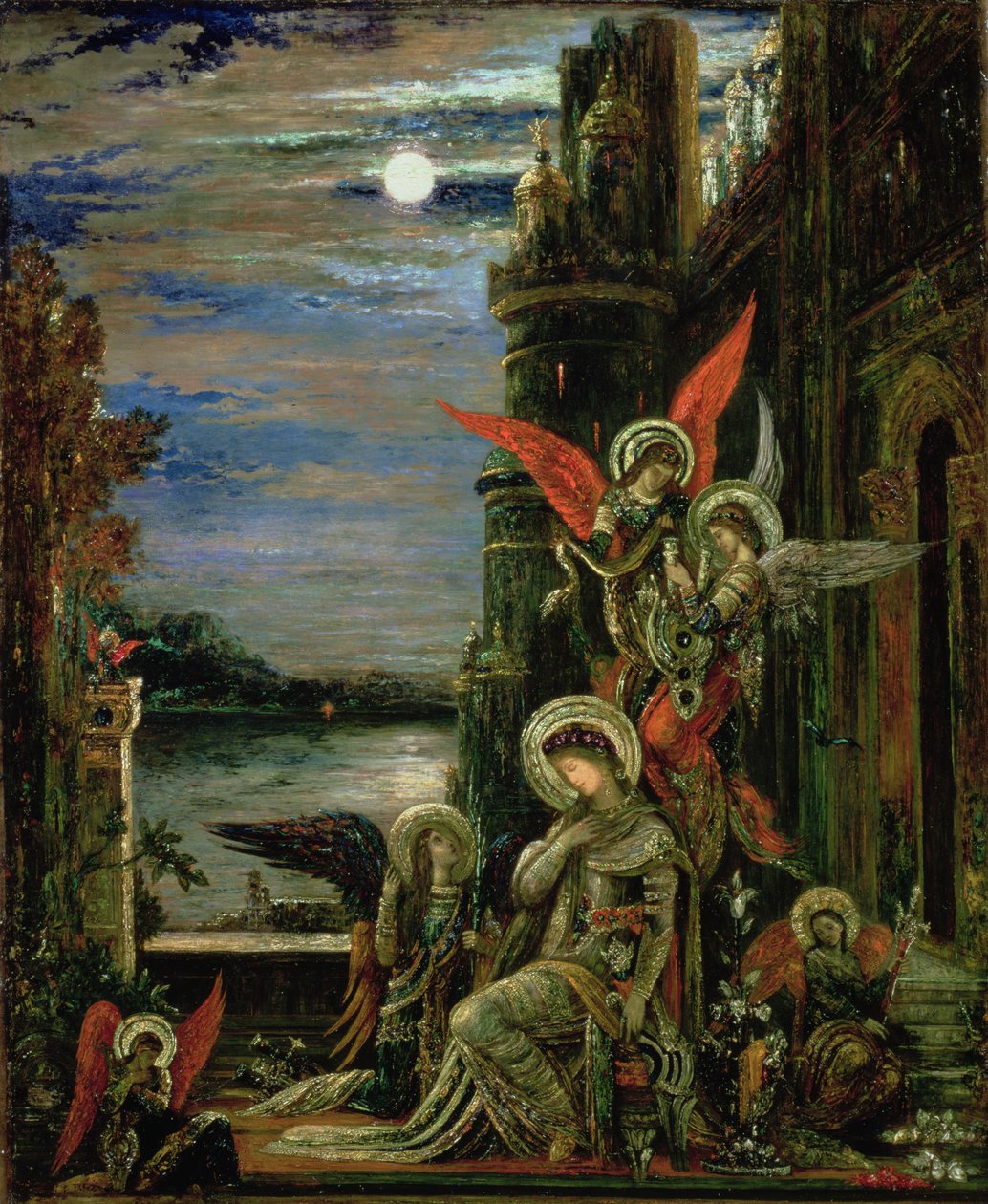Szent Cecília (The Angels Nounncing her Coming Martyrdom) 1897 alkotó: Gustave Moreau