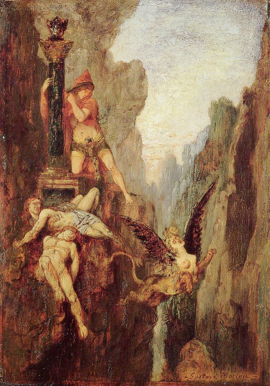 A szfinx legyőzve, 1878 körül alkotó: Gustave Moreau