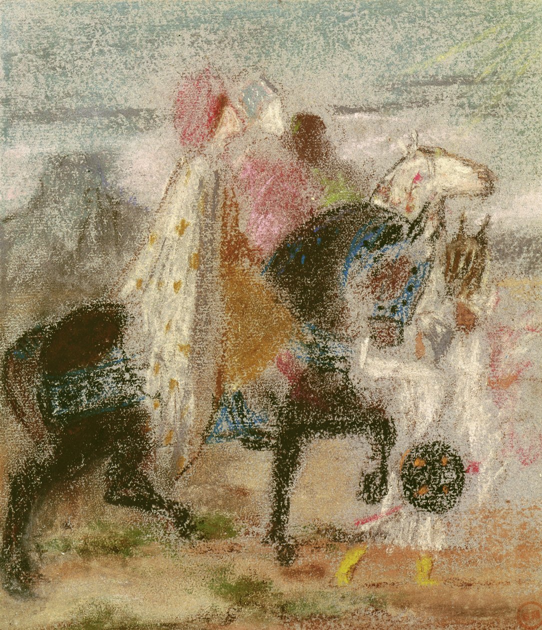 A három mágus, 1860-ban kezdődött, majd 1882 után dolgozták át (papíron pasztell) alkotó: Gustave Moreau