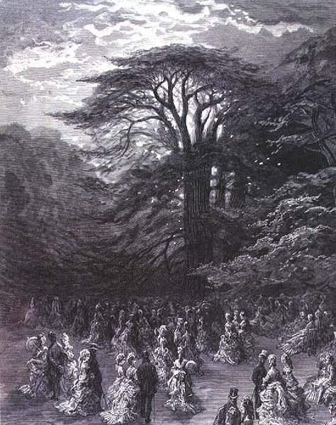 Egy Chiswick Fete, "London, egy zarándoklat"-ból, írta William Blanchard Jerrold (1826-84), metszett Stephane Pannemaker (1847-1930), pub. 1872 (metszet) alkotó: Gustave (after) Dore