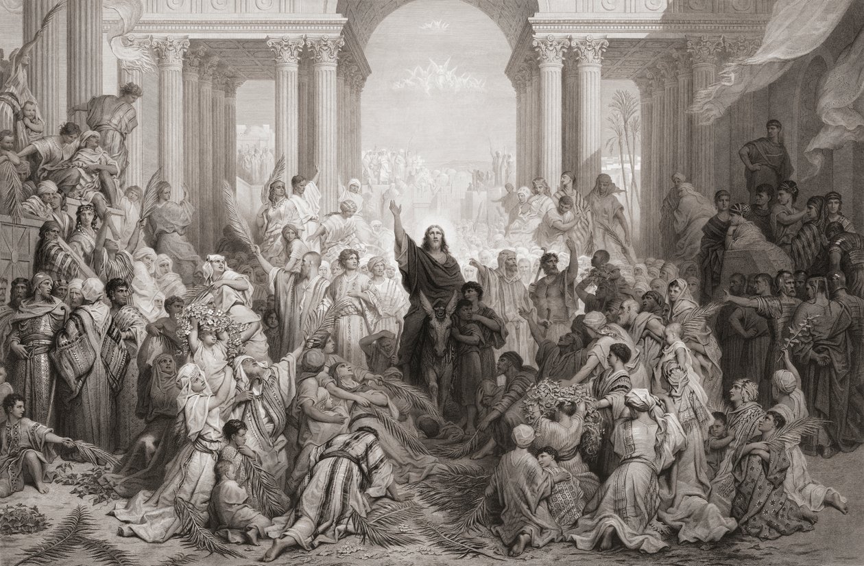 Krisztus belépése Jeruzsálembe alkotó: Gustave (after) Dore