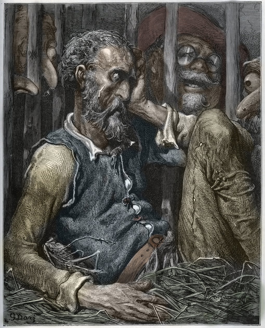 Don Quijote varázsa Miguel Cervantes (1547-1616) „Don Quijote de la Mancha”-ból (Don Quijote) - Fametszet Gustave Dore rajza alapján alkotó: Gustave (after) Dore