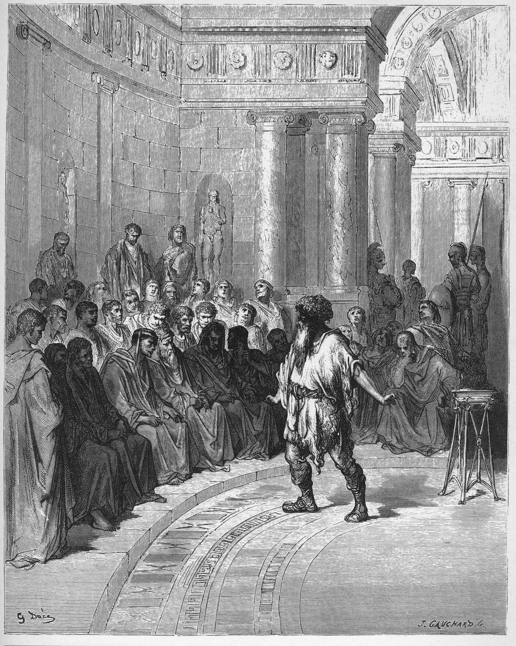 le paraszt duna - A DUNA PARASZTJA - Jean de La Fontaine (Lafontaine) meséiből (1621-95) - metszet Gustave Dore (1832-83) után - Magángyűjtemény alkotó: Gustave (after) Dore