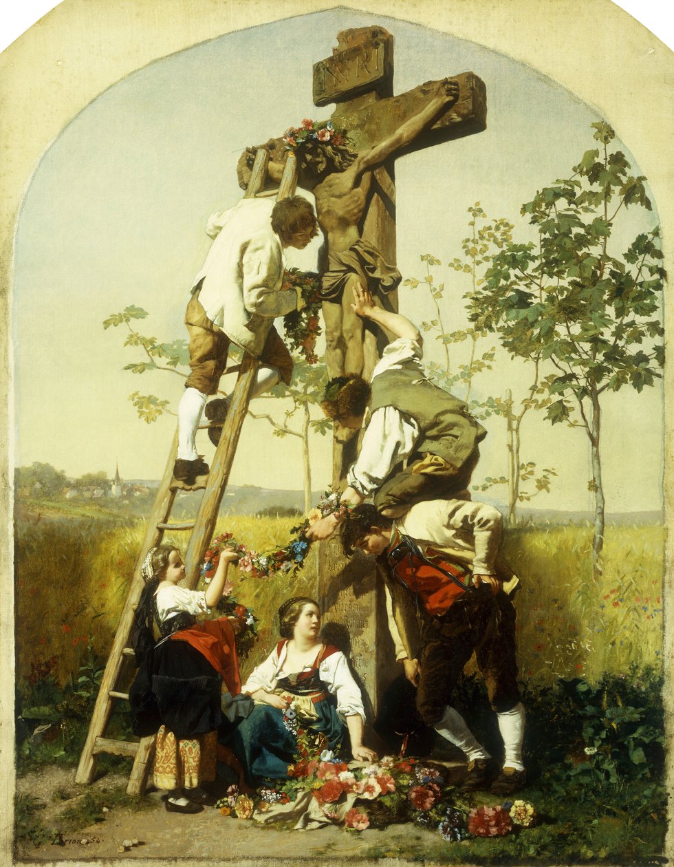 A szentély díszítése, 1854 alkotó: Gustave Brion