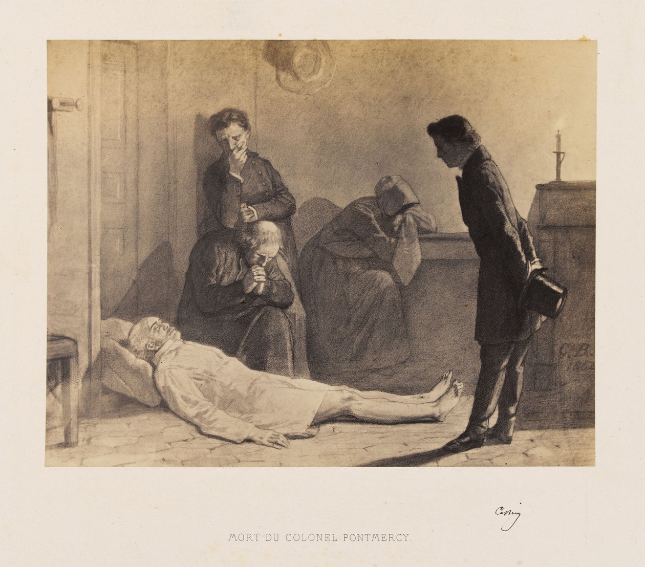 Gustave Brion - Pontmercy ezredes halála alkotó: Gustave Brion