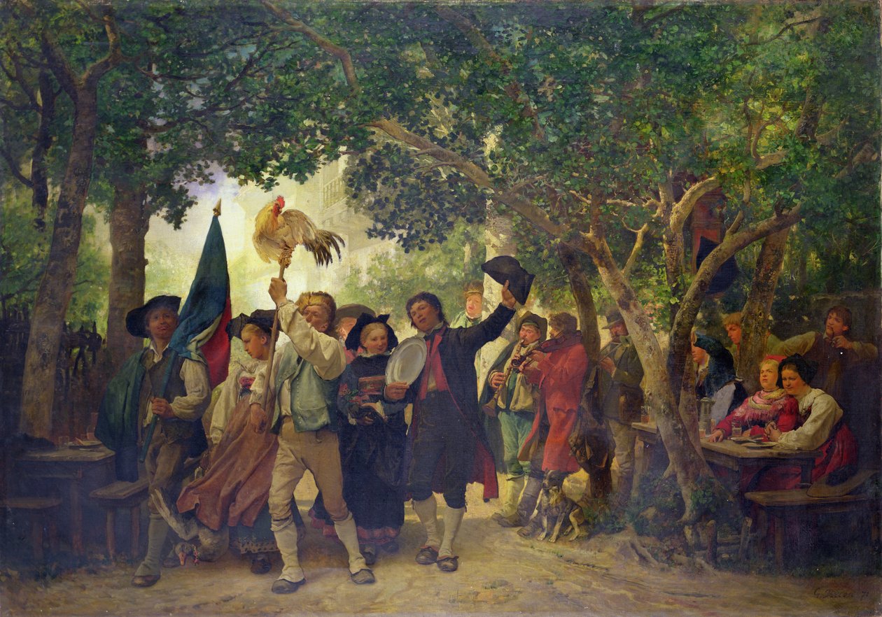 A kakastánc győztese, 1871 alkotó: Gustave Brion