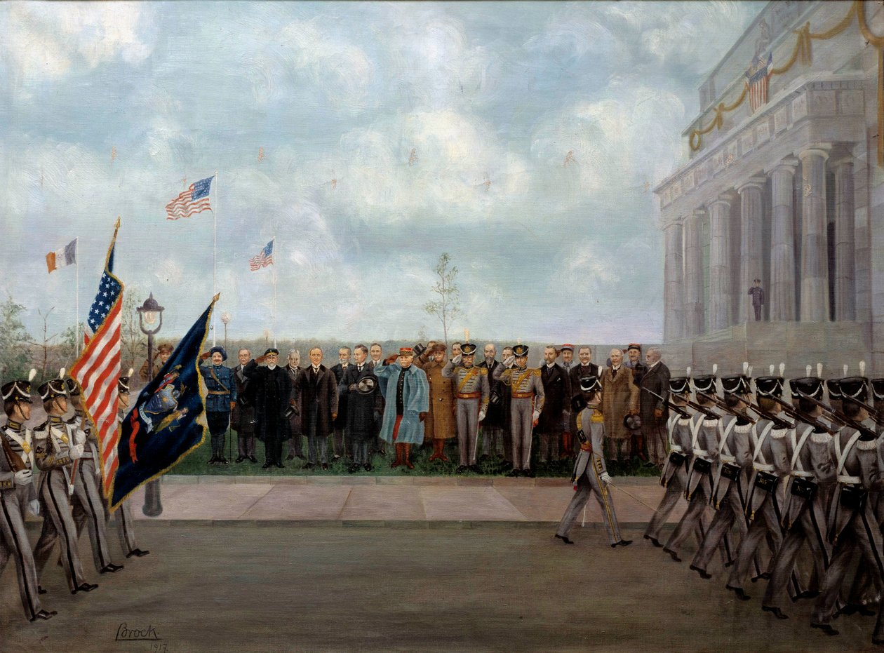 Gustav Brock (1881-1945) „A marechal Joffre Washingtonban küldetésben”. 1917 (olaj, vászon) alkotó: Gustave Brock