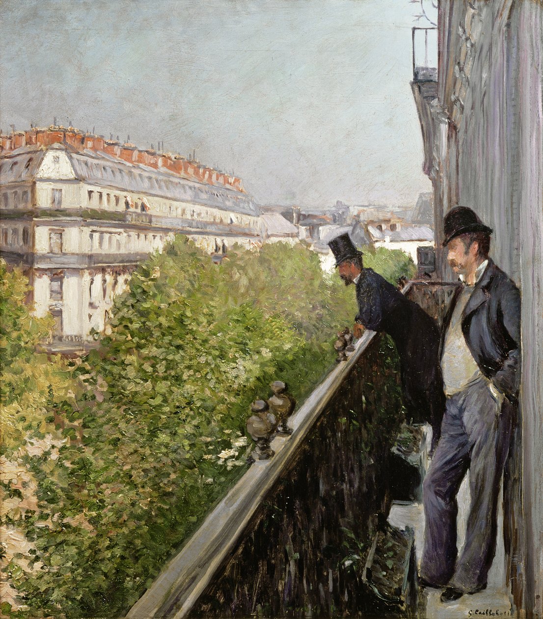 Egy erkély, Boulevard Haussmann, 1880 alkotó: Gustave Caillebotte