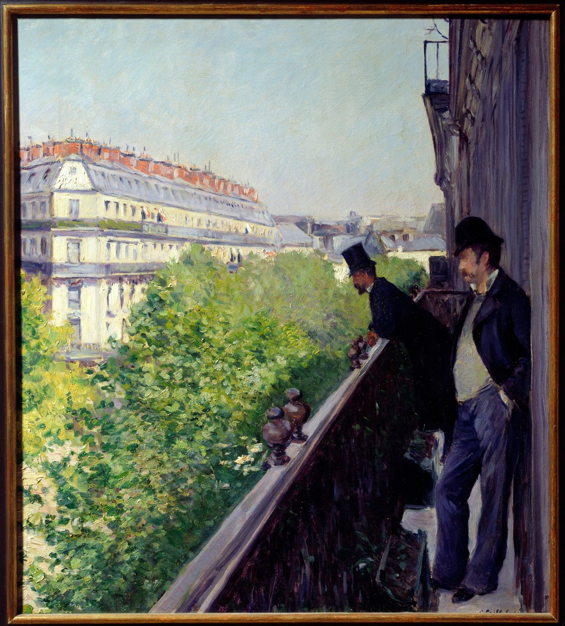 Egy párizsi erkély 1880-ban Gustave Caillebotte (1848-1894) festménye 1880 Dim. 0,6x0,66 m Magángyűjtemény - Egy párizsi erkély 1880-ban. Gustave Caillebotte (1848-1894) festménye alkotó: Gustave Caillebotte