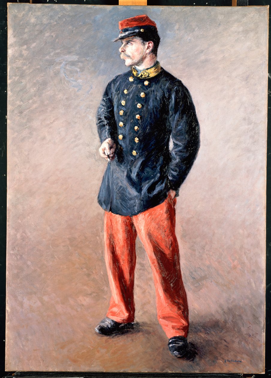 Egy katona, 1881 körül alkotó: Gustave Caillebotte