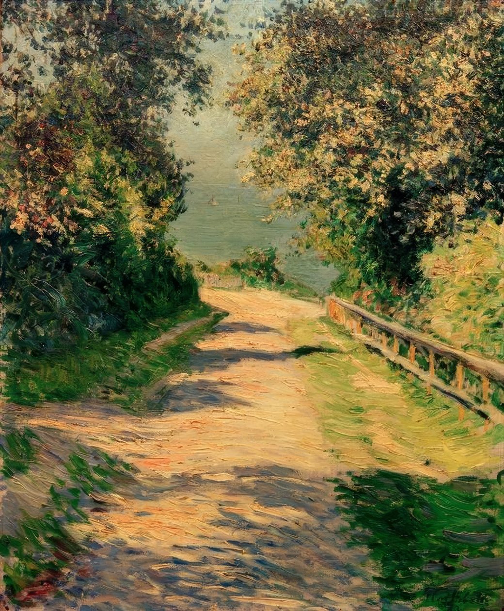 A virágvillának sikátora, Trouville alkotó: Gustave Caillebotte