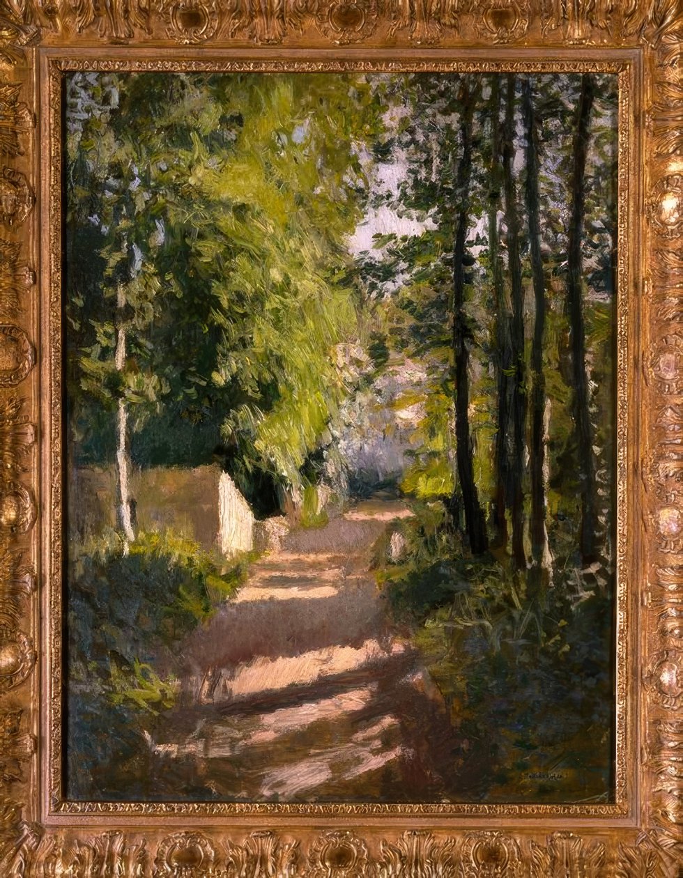 Allée sousbois Normandiában alkotó: Gustave Caillebotte