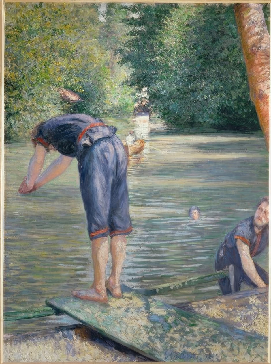 Fürdőzők alkotó: Gustave Caillebotte