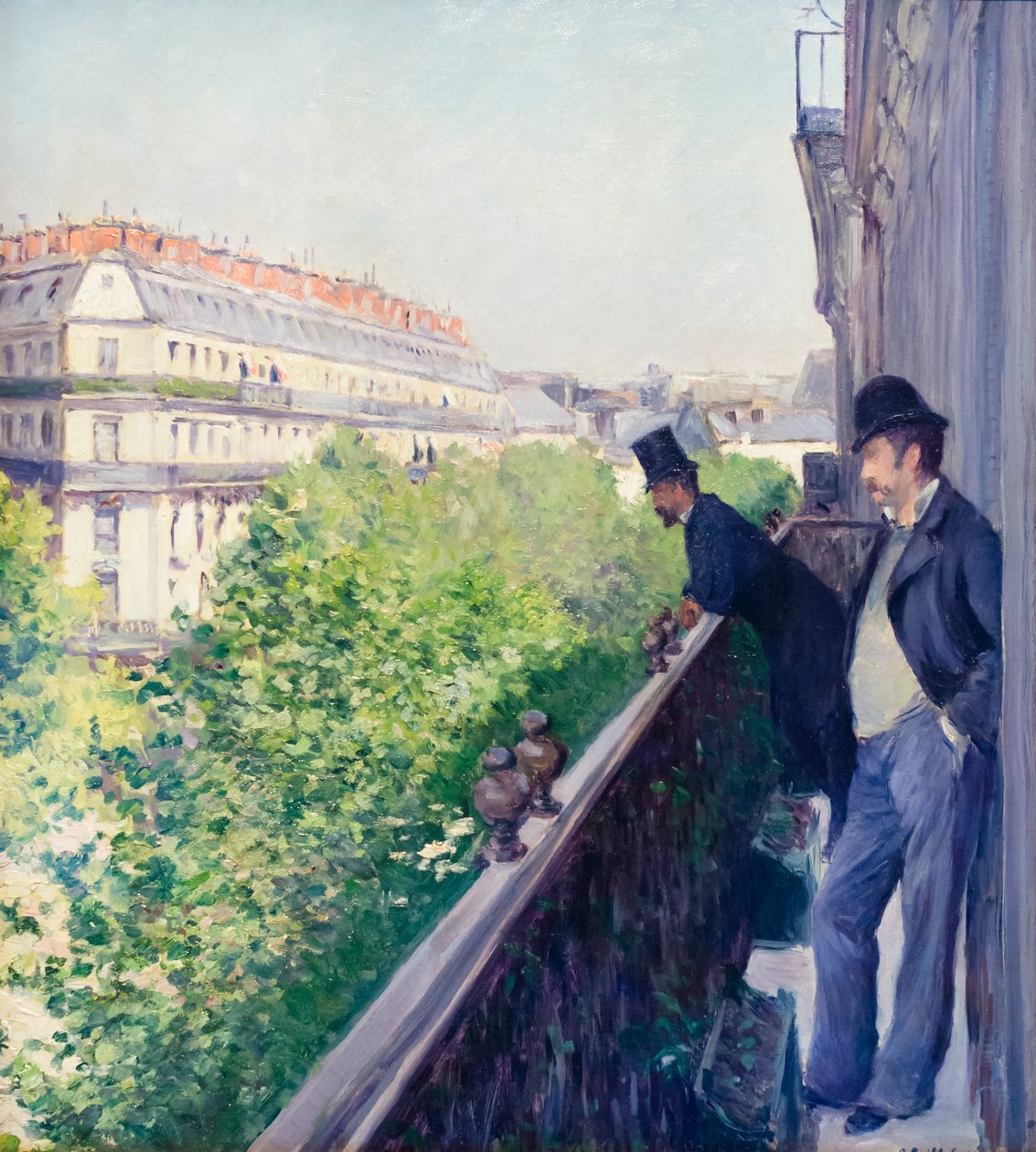 Erkély, Haussmann körút, c. 1880 (olaj, vászon) alkotó: Gustave Caillebotte