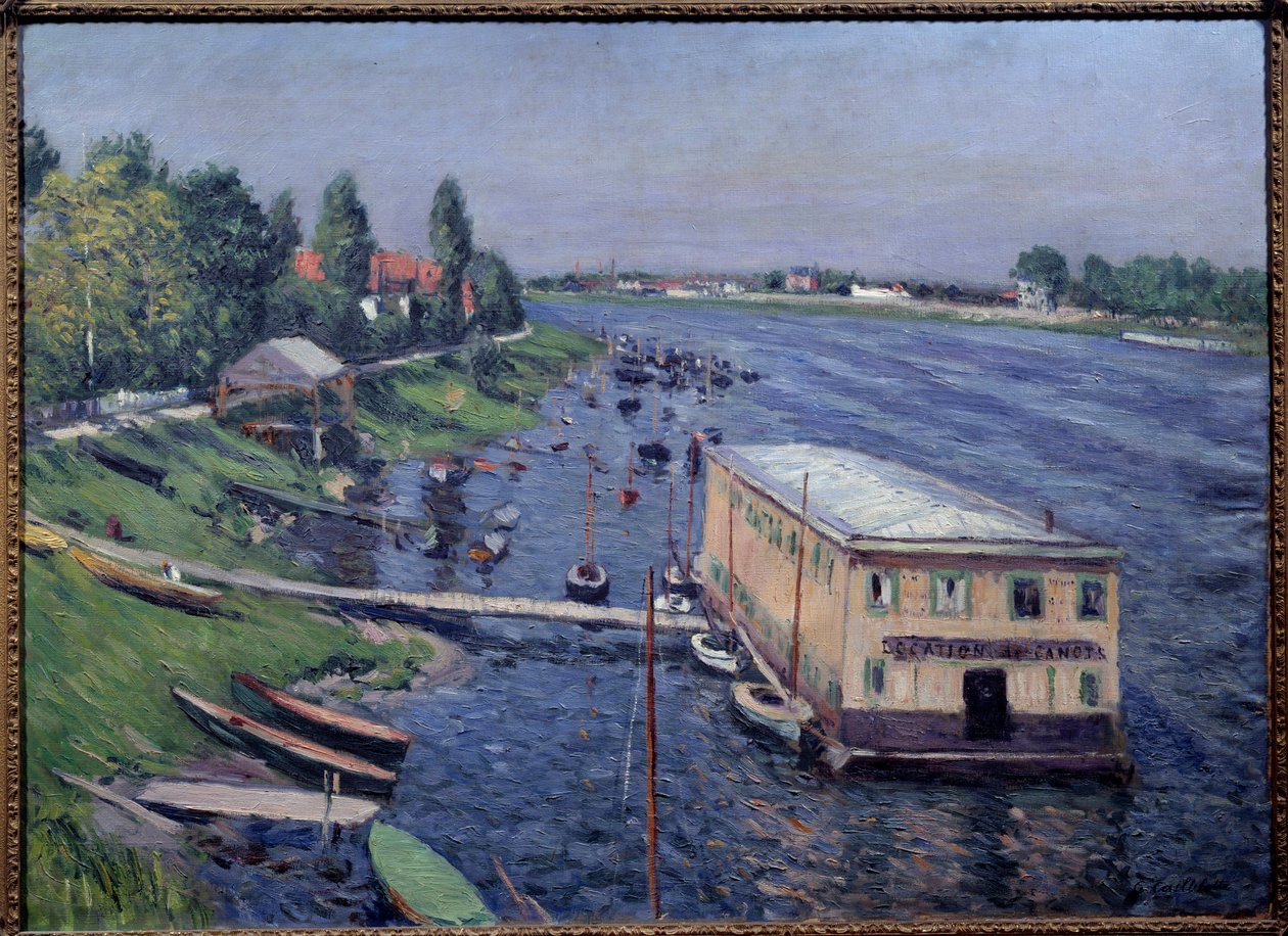Csónakgarázs Argenteuilban. Gustave Caillebotte (1848-1894) festménye alkotó: Gustave Caillebotte
