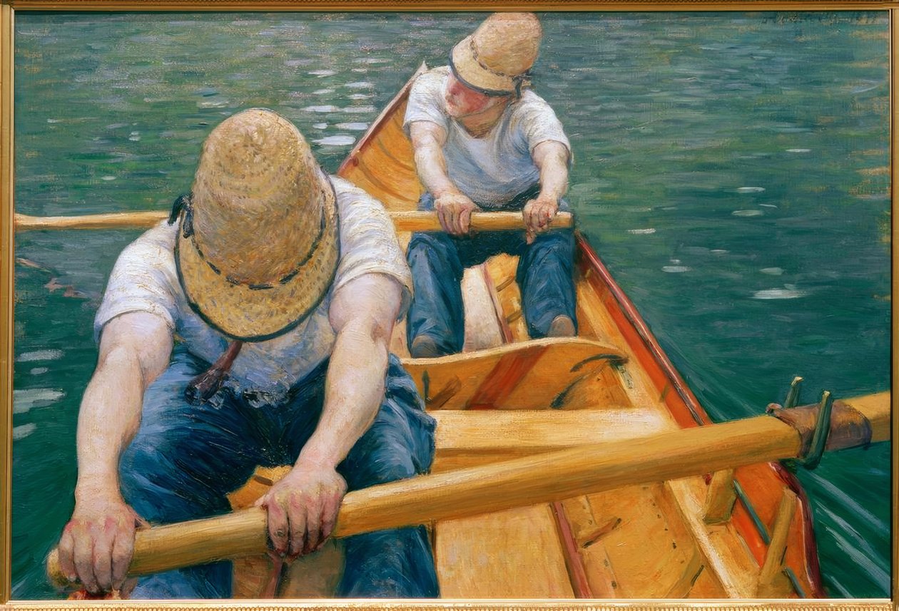 A Yerresen evező kenusok alkotó: Gustave Caillebotte
