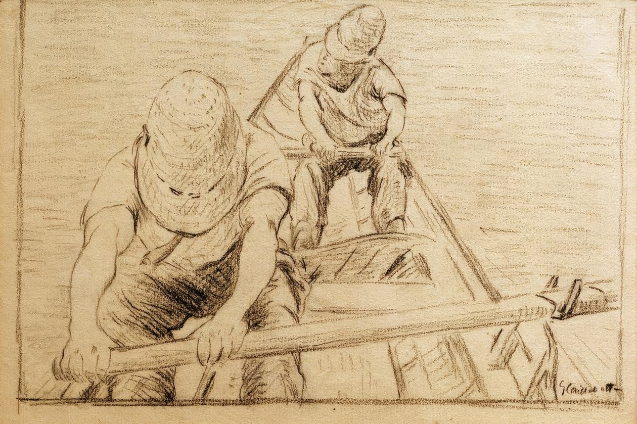 A Yerresen evező kenusok alkotó: Gustave Caillebotte