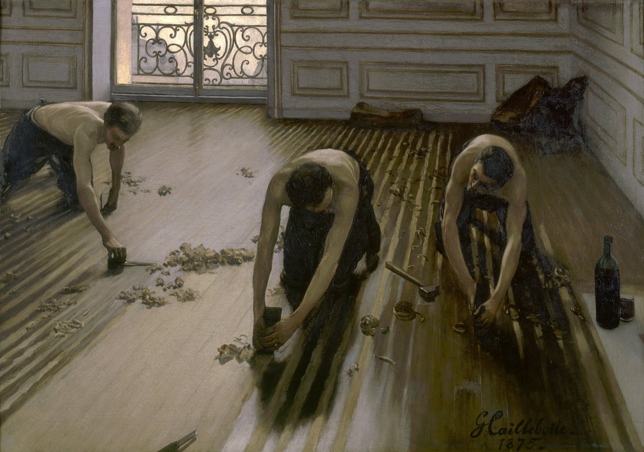 Francia: Les planoteurs de parquet Parquet planers alkotó: Gustave Caillebotte